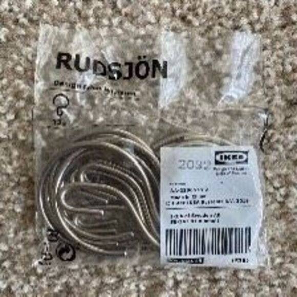 RUDSJÖN Shower curtain rings NEW - Picture 3 of 3